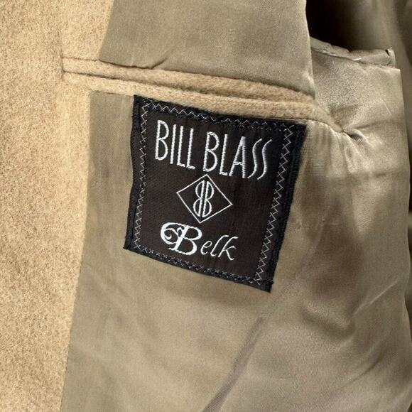 VTG Bill Blass Blazer Men M 100% Camel Hair Khaki Coat Jackets Lined 2 Button - Picture 16 of 16
